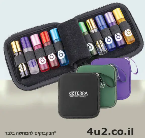 נרתיק דוטרה יוקרתי לשמנים אתרים, ל - 10 בקבוקי רולר