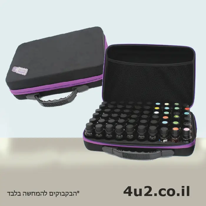 תיק נשיאה לשמנים אתרים, 60 בקבוקים